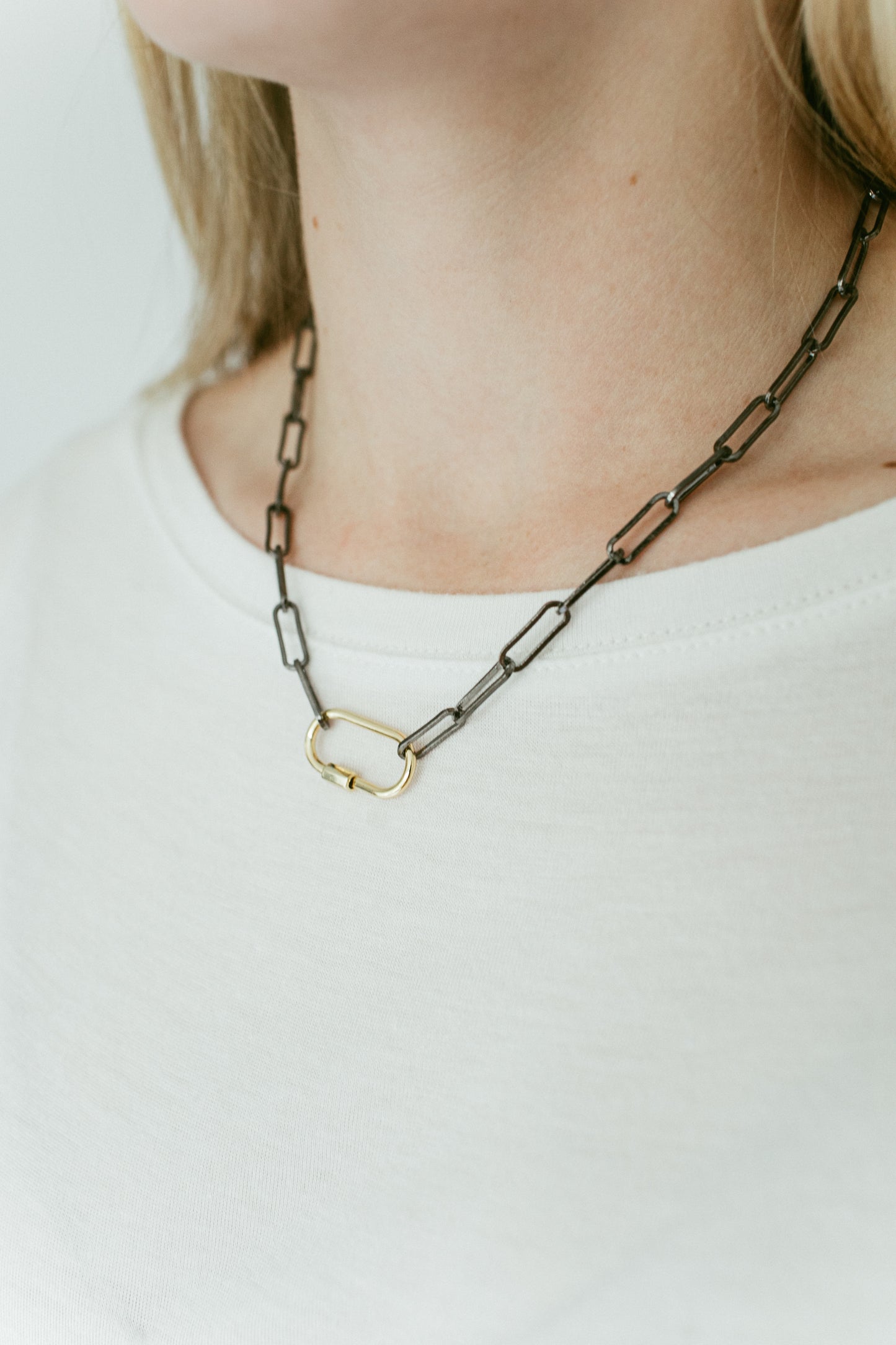 Gunmetal & Gold Necklace