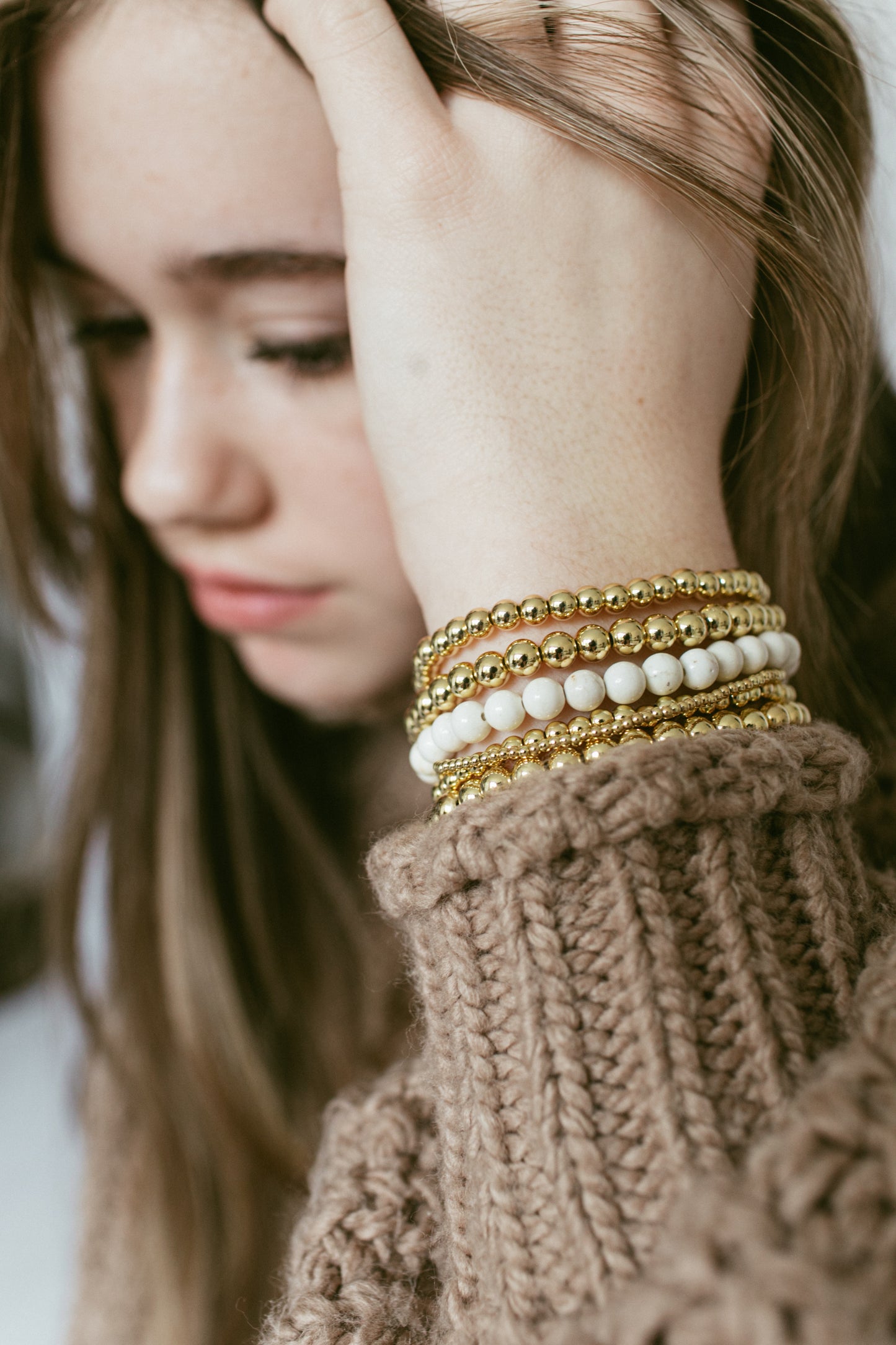 Gold Beaded Bracelet