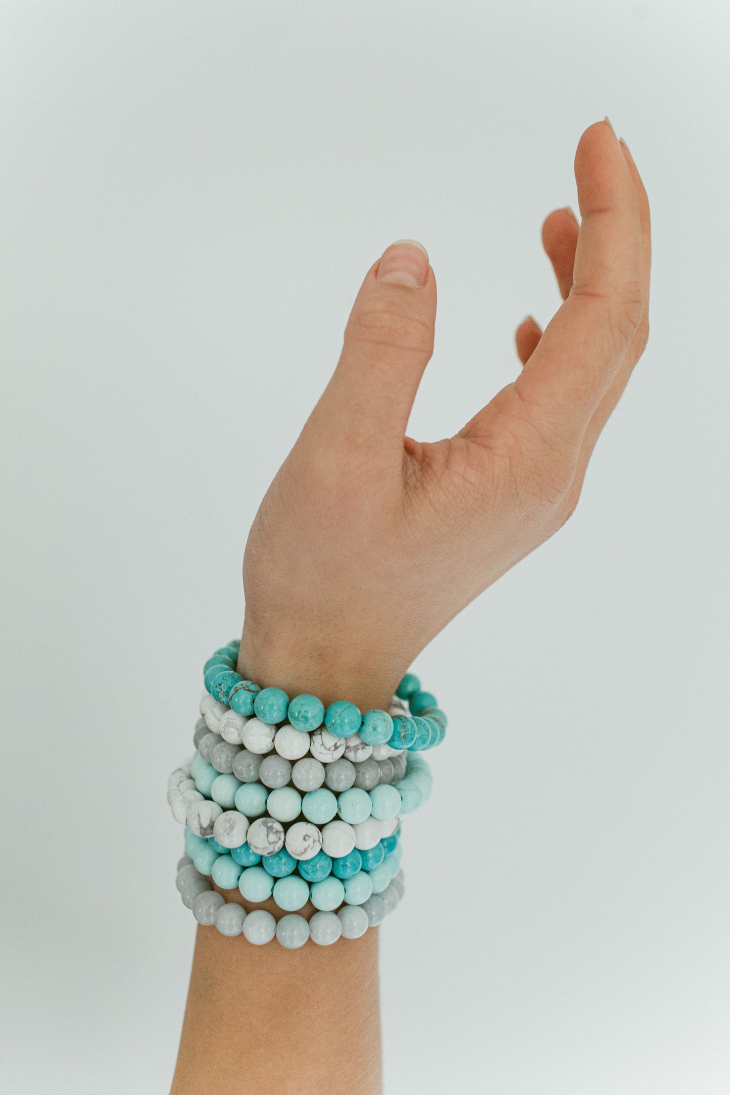 Polished Howlite Beaded Bracelet