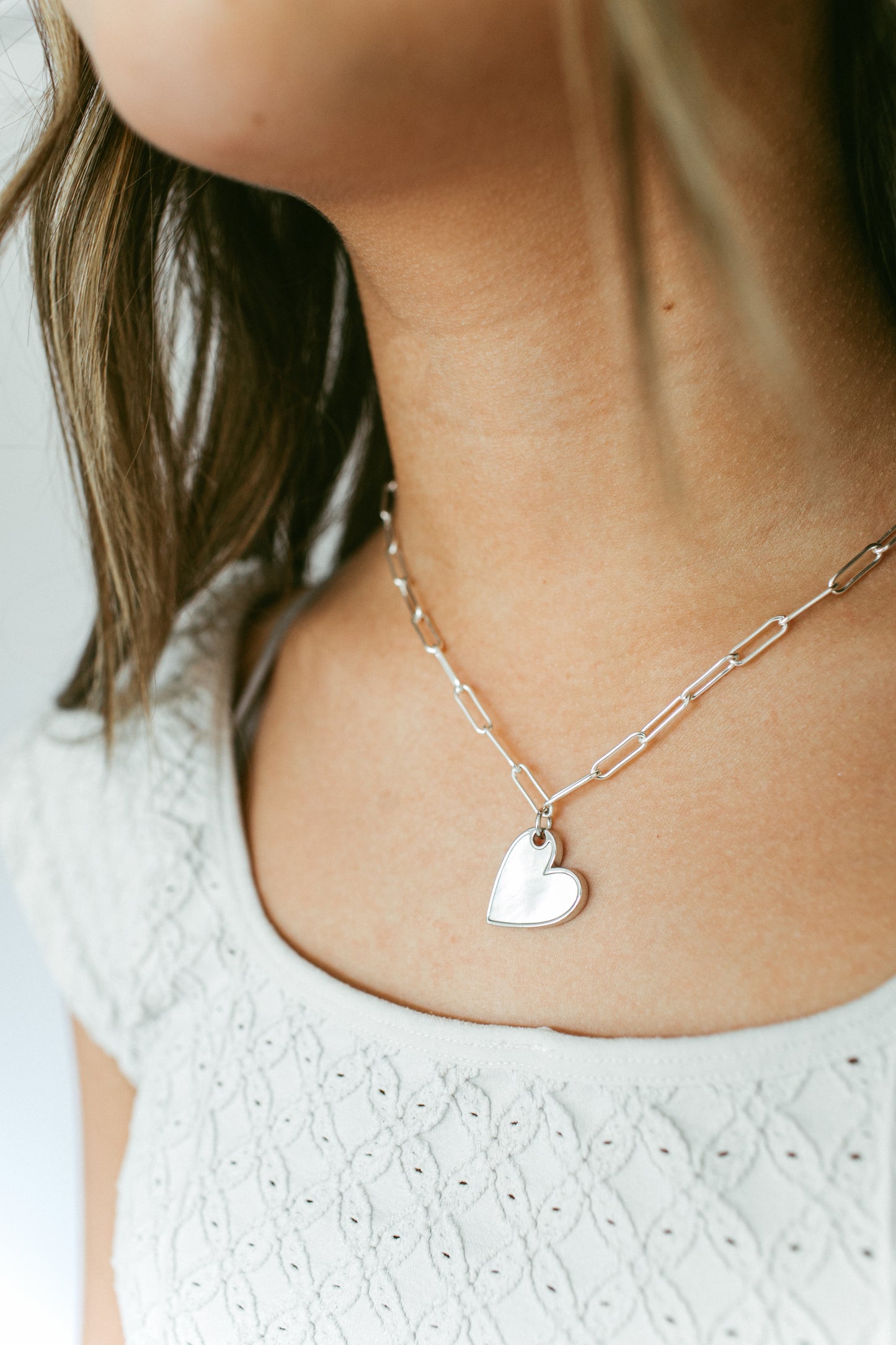 Pearly Heart Necklace