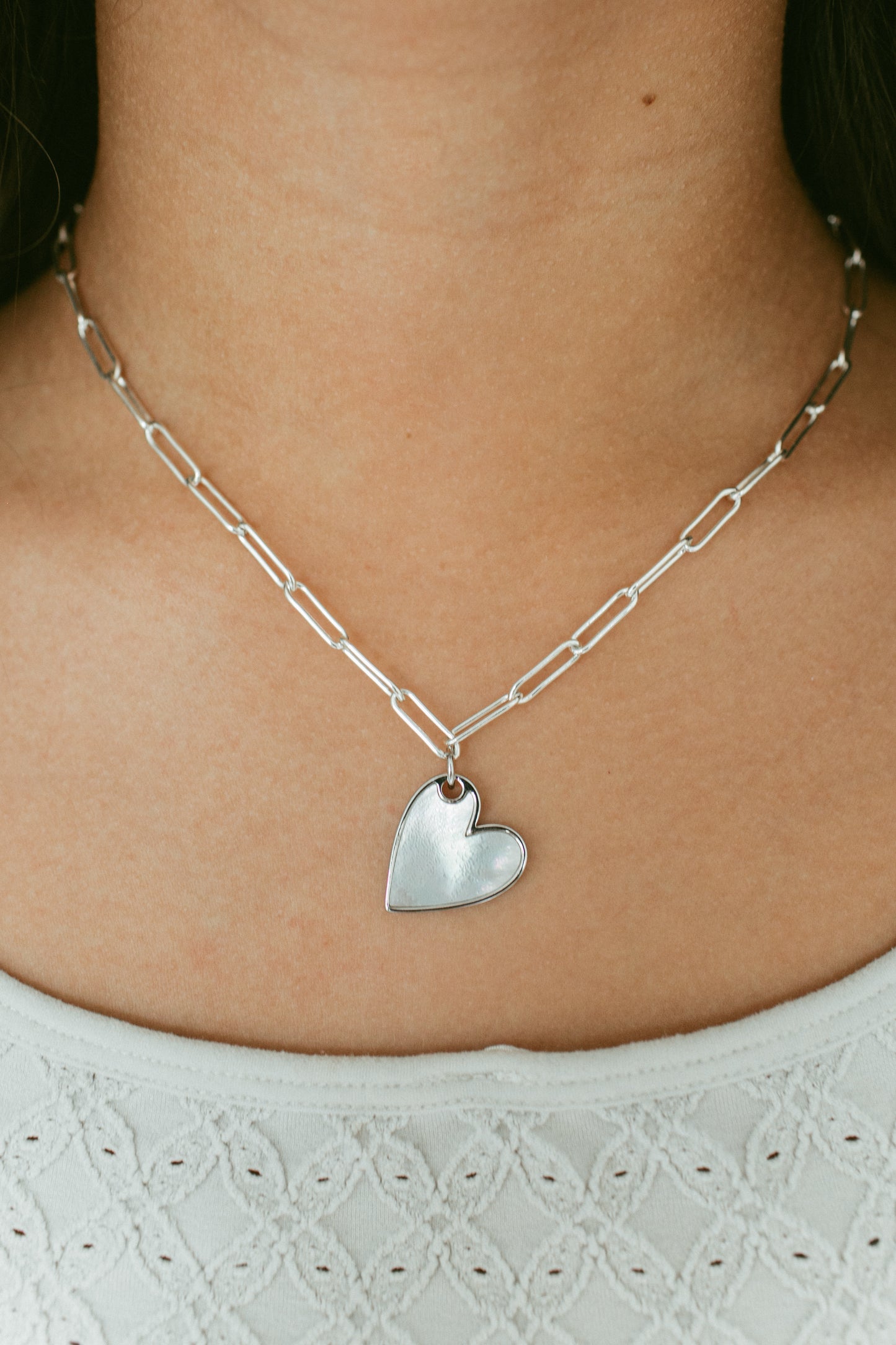 Pearly Heart Necklace