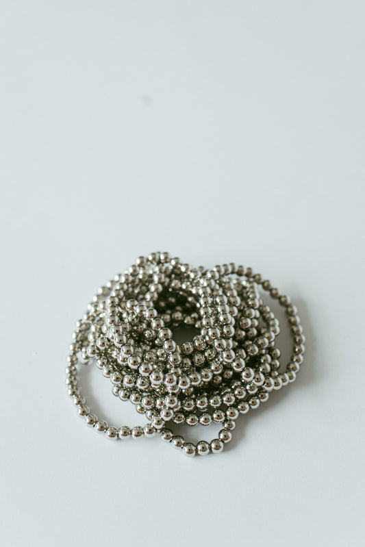 Silver Beaded Bracelet