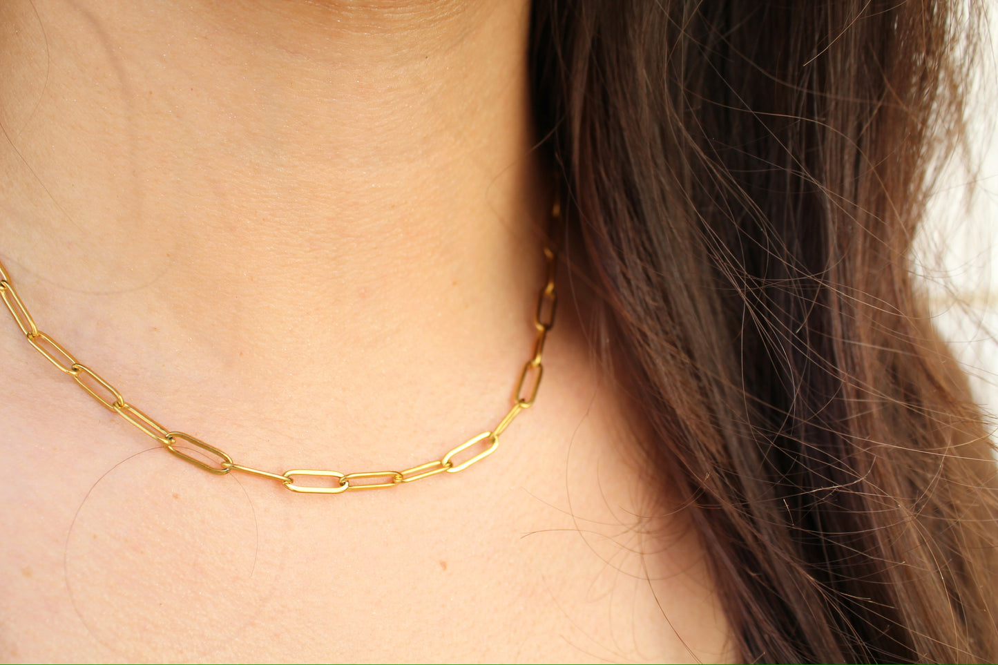 Gold Paperclip Necklace